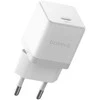 Baseus Sieninis įkroviklis Palm 30W USB-C QC3.0 PD3.0 su USB-C kabeliu 1m, baltas