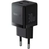 Baseus Sieninis įkroviklis Palm 30W USB + USB-C QC3.0 PD3.0 su USB-C kabeliu 1m, juodas