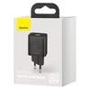 Baseus Sieninis įkroviklis Super Si 30W USB-C QC3.0 PD, juodas