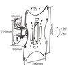 Cabletech Laikiklis sieninis reguliuojamas TV 23-42" (maks. 30kg)