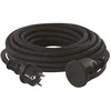 Emos Ilgiklis 1 lizdo 10m su įžeminimu 3x2.5 mm² IP44 su gumine izoliacija, juodas