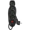 Emos Ilgiklis 4 lizdų 3.0m su įžeminimu, su jungikliu (juodas) 1.5mm²