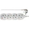 Emos Ilgiklis 4 lizdų 5.0m su įžeminimu (baltas) 1.5mm²