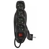 Emos Ilgiklis 4 lizdų 5.0m su įžeminimu, su jungikliu (juodas) 1.5mm²