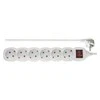 Emos Ilgiklis 6 lizdų 5.0m su įžeminimu (baltas), su jungikliu 1.5mm²