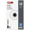 Emos Kabelis F/UTP CAT5e 24AWG (juodas, lauko salygoms), viengyslis, varinis, Eca