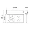 Evakuacinis avarinis šviestuvas EXIT, LED 230V AC 3W 30lm 3val., su baterija, EMOS