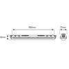 Hermetinis šviestuvas TRI-PROOF, 230Vac, 40W, 150lm/W, 118cm, IP65, IK08, 5000K, LINKER, LED line PRIME