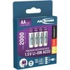 Įkraunamos baterijos AA 1.5V 2000mAh (Li-Ion 3.26Wh) su USB-C lizdu, max iškrovimo srovė 2A, 4vnt įpakavime ANSMANN