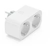 Išmanioji rozetė dviguba, Wi-Fi, 3680W, IP20, energijos matavimo ir laikmačio funkcija, TUYA, WOOX