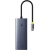 Jungčių stotelė / adapteris USB C kištukas - 6 rūšių juntys ( HDMI 4K@60Hz*1+USB3.1*2+USB-C3.1*1+USB2.0*1+PD*1+RJ45*1 ) UltraJoy BASEUS