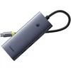 Jungčių stotelė / adapteris USB C kištukas - 6 rūšių juntys ( HDMI 4K@60Hz*1+USB3.1*2+USB-C3.1*1+USB2.0*1+PD*1+RJ45*1 ) UltraJoy BASEUS