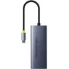 Jungčių stotelė / adapteris USB C kištukas - 6 rūšių juntys ( HDMI 4K@60Hz*1+USB3.1*2+USB-C3.1*1+USB2.0*1+PD*1+RJ45*1 ) UltraJoy BASEUS