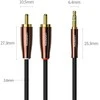 UGREEN AV170 kabelis 2x RCA Cinch kištukai - 3.5mm kištukas 1m