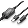Kabelis USB A kištukas - B kištukas spausdintuvui 10m su stiprintuvu US122 UGREEN