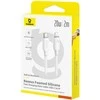 Kabelis USB C - IP Lightning 2m 20W baltas porėto silikono izoliacija BASEUS