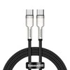 Kabelis USB C - USB C 2m 100W juodas Cafule Metal BASEUS