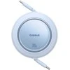 Kabelis USB C - USB C 2m 100W suvyniojamas Galaxy Mėlyna Free2Pull BASEUS