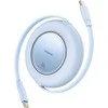 Kabelis USB C - USB C 2m 100W suvyniojamas Galaxy Mėlyna Free2Pull BASEUS