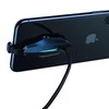 Kabelis USB A - IP Lightning 1.2m su laikikliu prilimpančiu prie telefono, su nailoniniu šarvu juodas BASEUS
