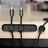 Kabelių laikiklis klijuojamas su magnetiniais 3 kabelių adapteriais juodas BASEUS