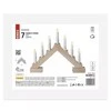 Kalėdinė dekoracija "Žvakutės", 2xAA, 29cm, 7 x LED, šiltai balta, medinė, su laikmačiu, EMOS