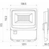 Led Line Lite Lauko šviestuvas LED 30W neutraliai balta 230Vac, 3000lm, IP65, juodas, PHOTON, LED LINE