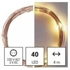 LED girlianda NANO, 230Vac, 4m, 40 x LED, šiltai balta, su laikmačiu, EMOS