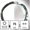 LED girlianda NANO, 230Vac, 7.5m, 75 x LED, šaltai balta, su laikmačiu, EMOS