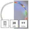 LED girlianda NANO, 3Vac (2xAA), 1.9m, 20 x LED, įvairių spalvų LED, su laikmačiu, EMOS