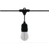 LED girlianda su 10 vnt E27 1W FILAMENT lemputėmis, šiltai balta 2700K, IP65, LEDOM