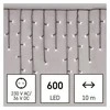 LED girlianda/užuolaida, 230Vac, 10 × 0,65m, 600 x LED, šaltai balta, su kontrole, EMOS