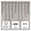 LED girlianda/užuolaida, 230Vac, 10 × 0.65m, 600 x LED, šiltai balta, su kontroleriu, EMOS