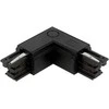 Led Line Prime Jungtis L formos 3 fazių bėgeliui LUMICANTO kairė pusė juoda