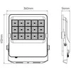 Led Line Prime Lauko šviestuvas PRIME, 230Vac, 150W, 21 000lm, 140lm/W, 4000K, IP66, 120°