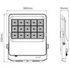 Led Line Prime Lauko šviestuvas PRIME CCT, 230Vac, 200W, 28 000lm, 140lm/W, 3000K 4000K 5000K, IP66, 120°