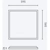 Led Line Prime LED panelė 60x60cm 28/32/36/40W, 4800lm, CCT (3K/4K/6K) UGR<19 keičiamos galios ir spalvos