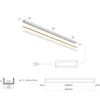 Led Line Prime LED profilio komplektas, 2m, paviršinis, juodas, su baltu dangteliu, laikikliais ir aklėmis