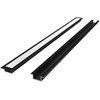 Led Line Prime LED profilio komplektas, 3m, įleidžiamas, juodas, su baltu dangteliu ir aklėmis