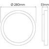 Led Line Prime LED šviestuvas, paviršinis, ACTON 24W 2600lm 4000K IP54 apvalus su judesio jutikliu