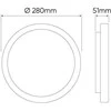 Swede Led Line Prime LED šviestuvas, paviršinis, ACTON 24W 2600lm 4000K IP54 apvalus