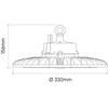 Led Line Prime Sandėlio šviestuvas PHANTOM, 230Vac, 200W 38 000lm, 190lm/W, 1-10V, 120°, pritemdomas