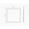Graphite LED šviesos panelė 30W, 60x60cm, 3600lm, 4000K, paviršinio montavimo SLIM, 2in1, LED LINE