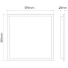 LED šviesos panelė 40W, 60x60cm, 4000lm, 100lm/W, neutraliai balta 4000K, LED line LITE