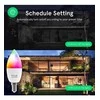 Lemputė LED E14, 230V, 4,5W, 380lm, 2700K - 6500K, RGB, išmanioji Wi-Fi, valdoma programėle, TUYA / Smart Life, P4, NOUS