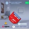Nous Išmani relė / jungiklis su sauso kontakto jungtimis, 1 kanalo, su galios matavimu, ZigBee 2MQTT, TUYA