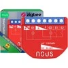 Nous Išmani relė / jungiklis su sauso kontakto jungtimis, 2 kanalų, su galios matavimu ZigBee 2MQTT, TUYA