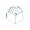 Sieninis lauko šviestuvas LED 2x3W 4000K IP54, reguliuojamo švietimo kampo, baltas CUBE, LEDOM