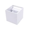 Sieninis lauko šviestuvas LED 2x3W 4000K IP54, reguliuojamo švietimo kampo, baltas CUBE, LEDOM