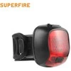Superfire Dviračio signalinis žibintuvėlis, raudonas, įkraunamas micro USB, 2.6W, 6val, , IP54